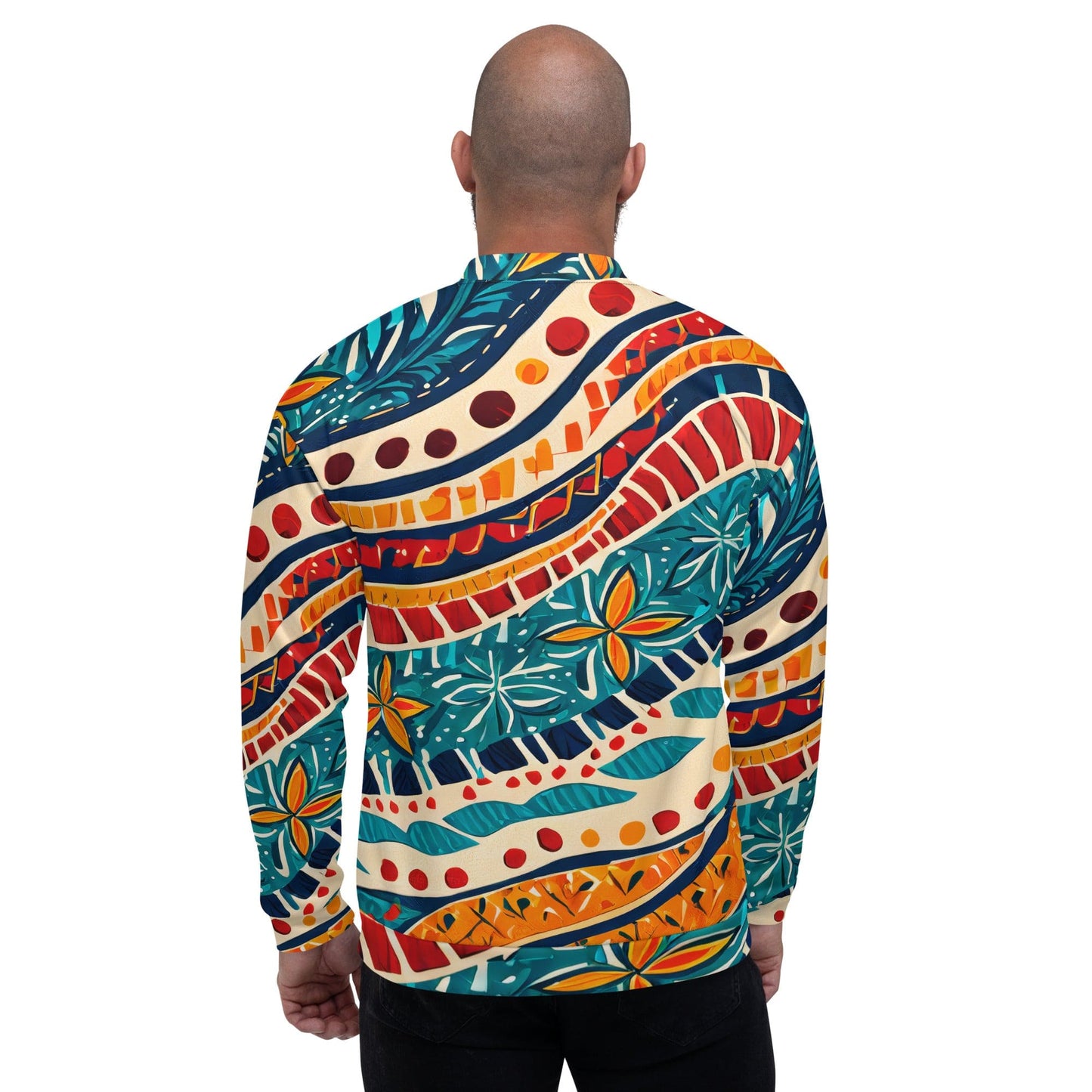 Mens Bomber Jacket - Boho Floral Print-1